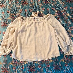 A New Day Cream Off-Shoulder Blouse